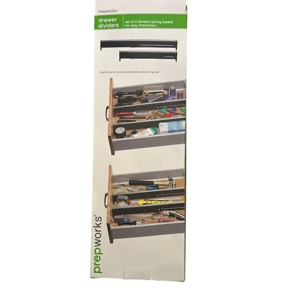 Prepworks Adjustable Drawer Dividers Set of 2 Storage Organizers